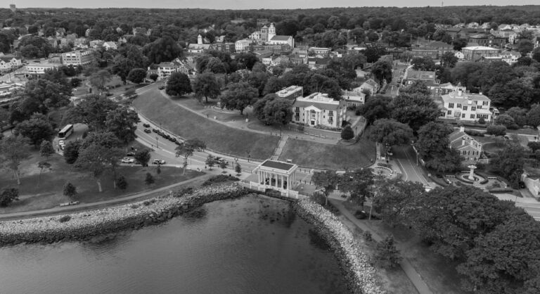 Aerial Drone Photo Plymouth Rock Massachusetts 2024